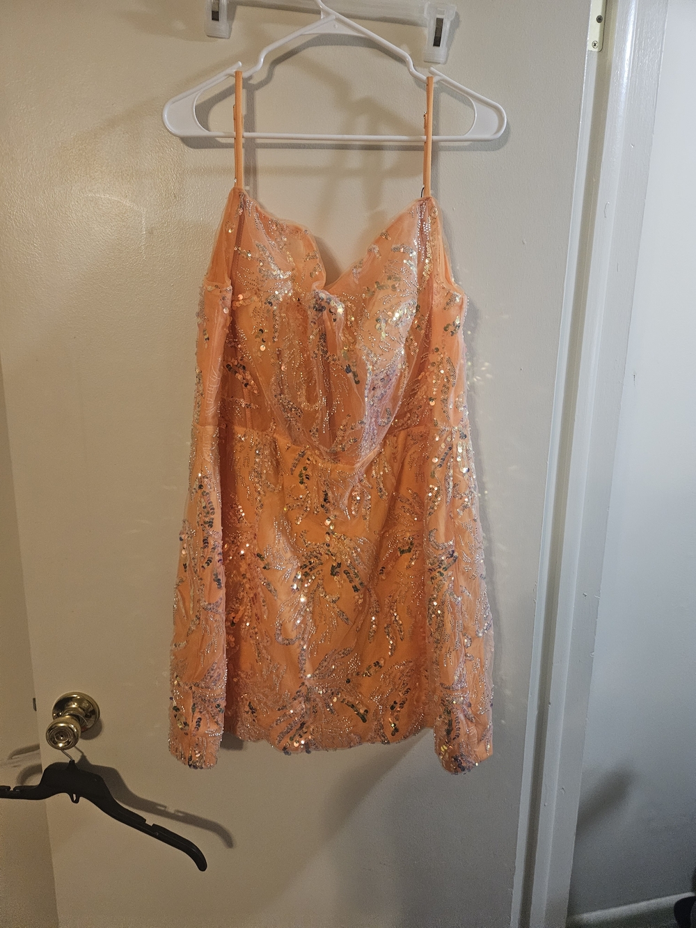 Disney Orange Sequin Mini Dress